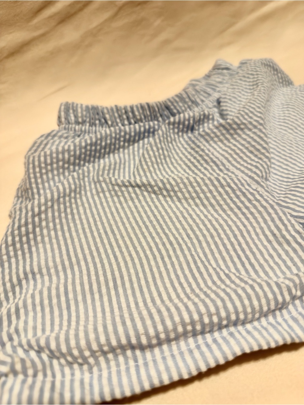Cecil and Lou - Light Blue Seersucker Kids Shorts